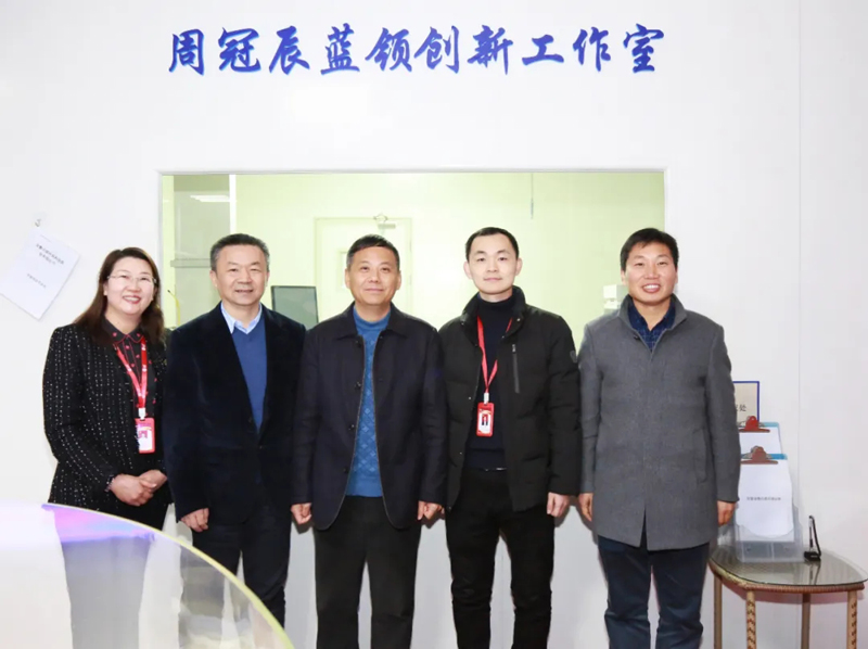 新站高新区总工会主席季红军一行莅临402cc永利登录主页科技走访调研